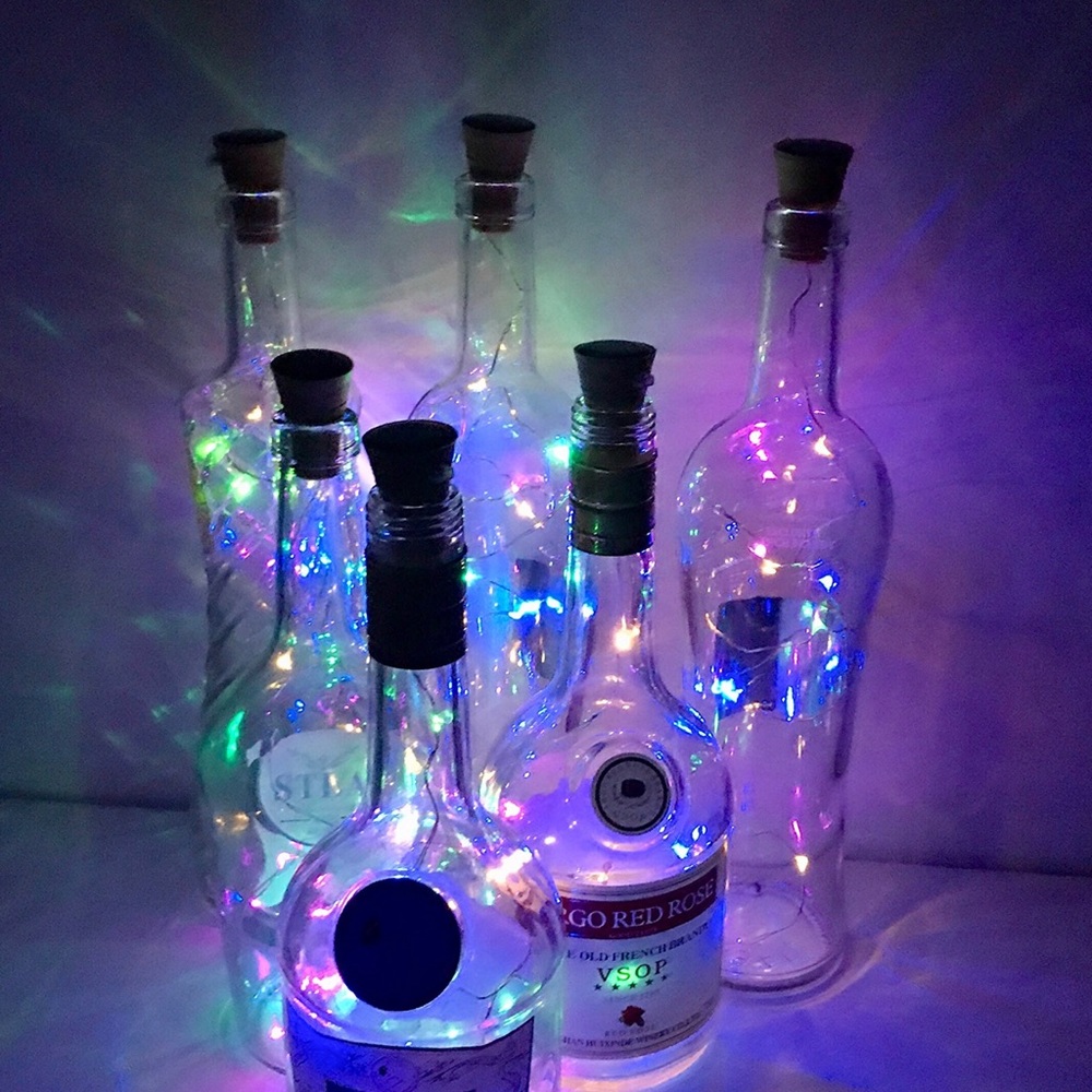 Multicolor Lights Bottle Decor